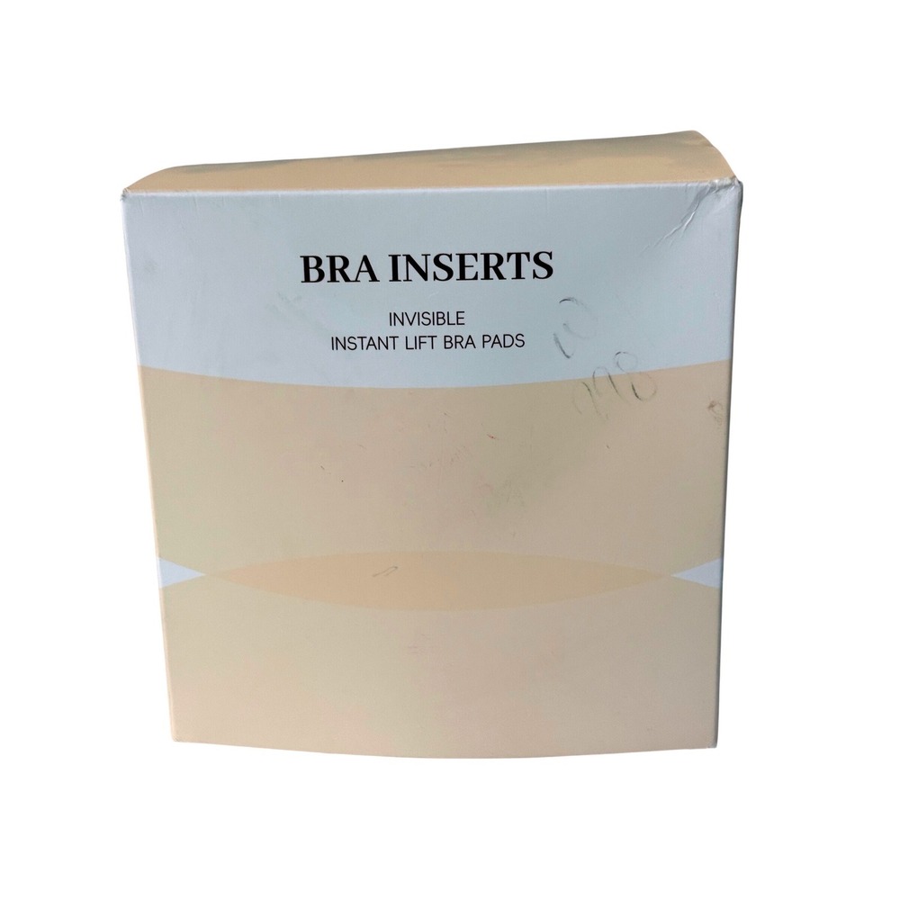 Invisible Instant Lift‎ Bra Pads Double Sided Sticky Inserts Beige C-Large NEW